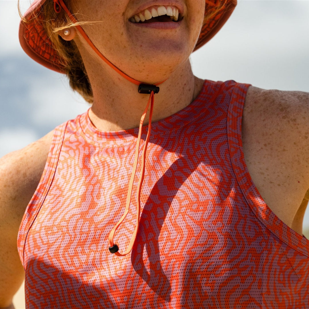 Orange Running Singlet on Model