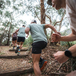 Mens Green Running Short Sleeve Top