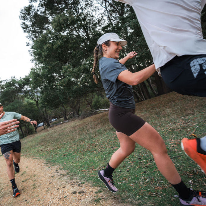 Womens Grey Running Short Sleeve Top