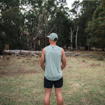 Mens Green Running Singlet Top