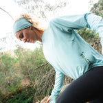 Womens Blue Running Long Sleeve Top