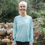Womens Blue Running Long Sleeve Top
