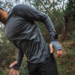 Mens Grey Running Long Sleeve Top