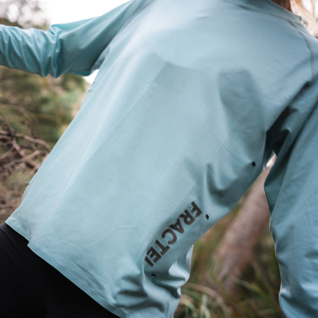 Womens Blue Running Long Sleeve Top