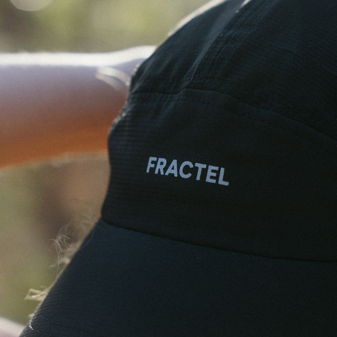 Black Running Cap E-Series on Model