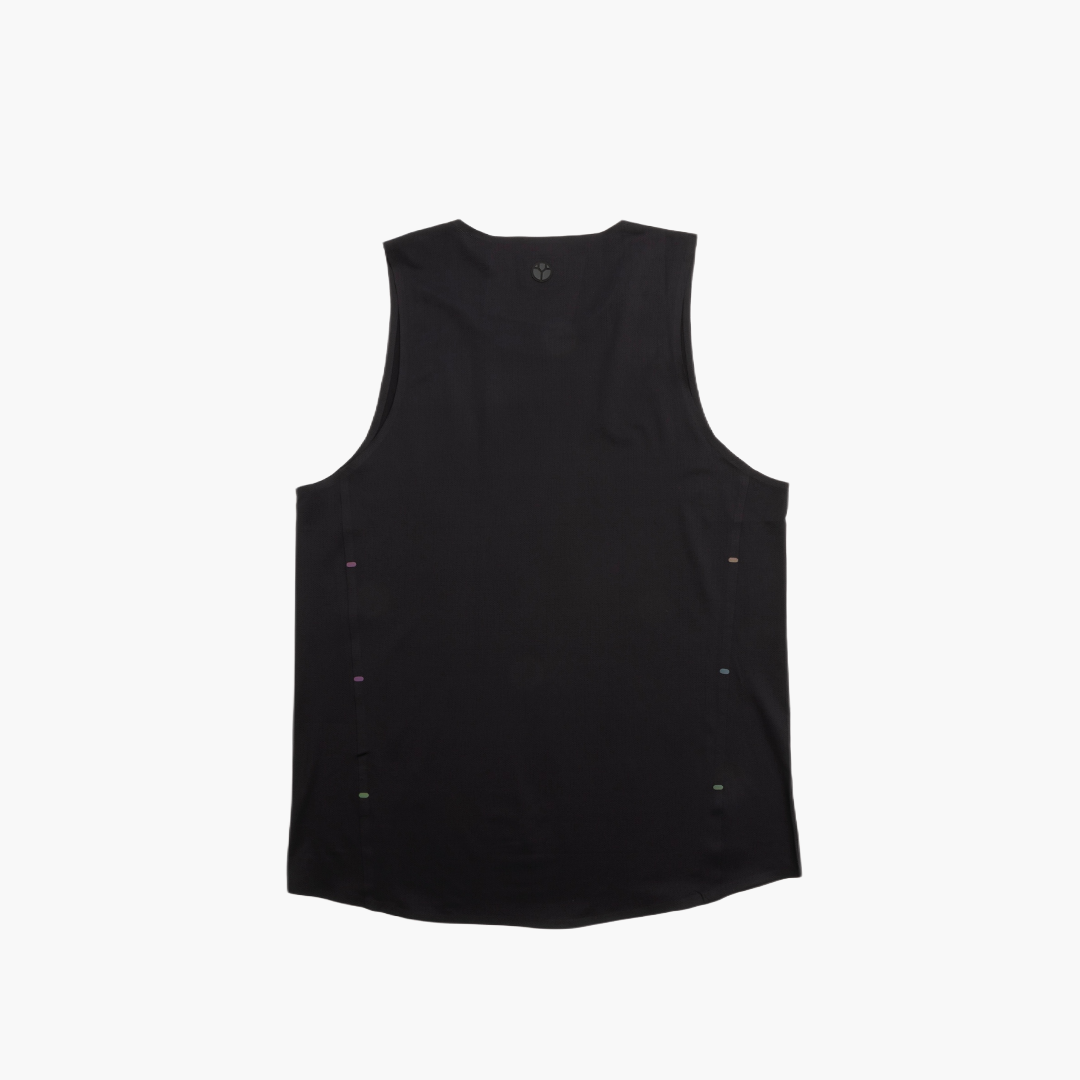 BLACK Mens Velocity Running Singlet Front 2