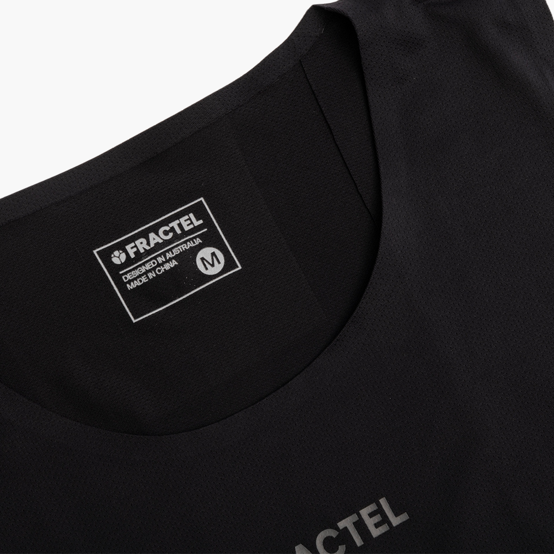 BLACK Mens Velocity Running Singlet Zoom 2