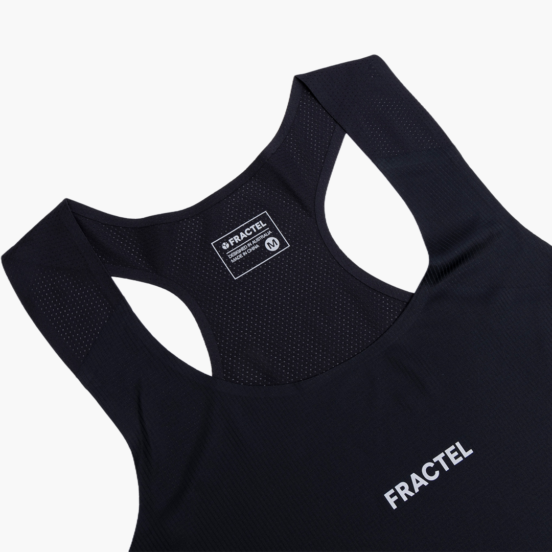 Women's V-BLACK Race Singlet