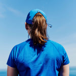 E-Series Performance Running Cap in Blue on Model