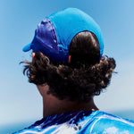 R-Series Performance Running Cap in Blue on Model