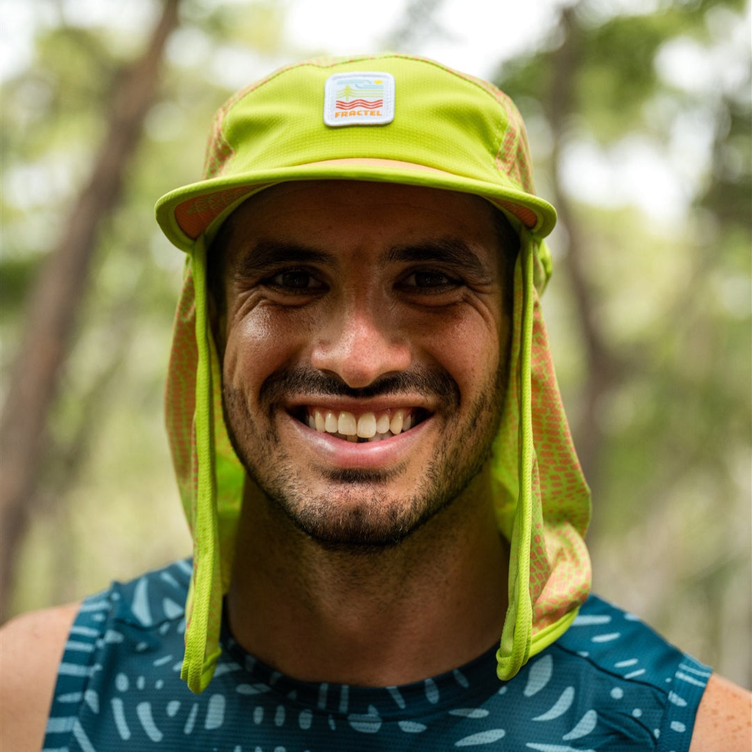 Yellow Legionnaire Running Cap on Model