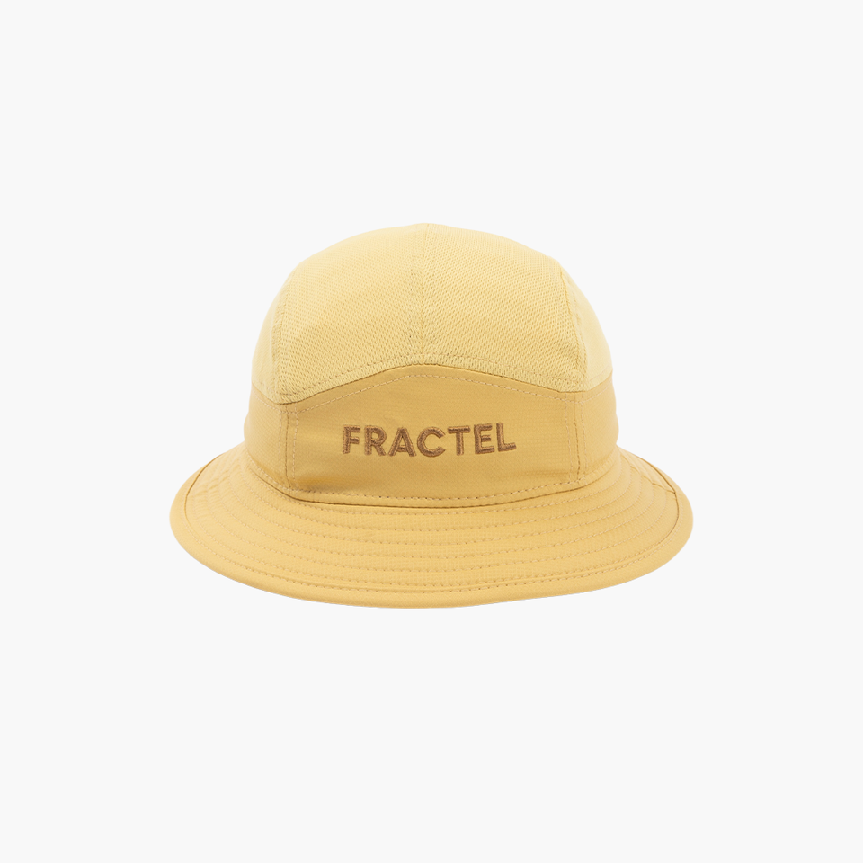 Fractel Straw Bucket Running Hat, front