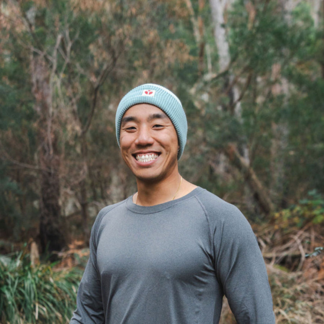 Blue Running Beanie Hat