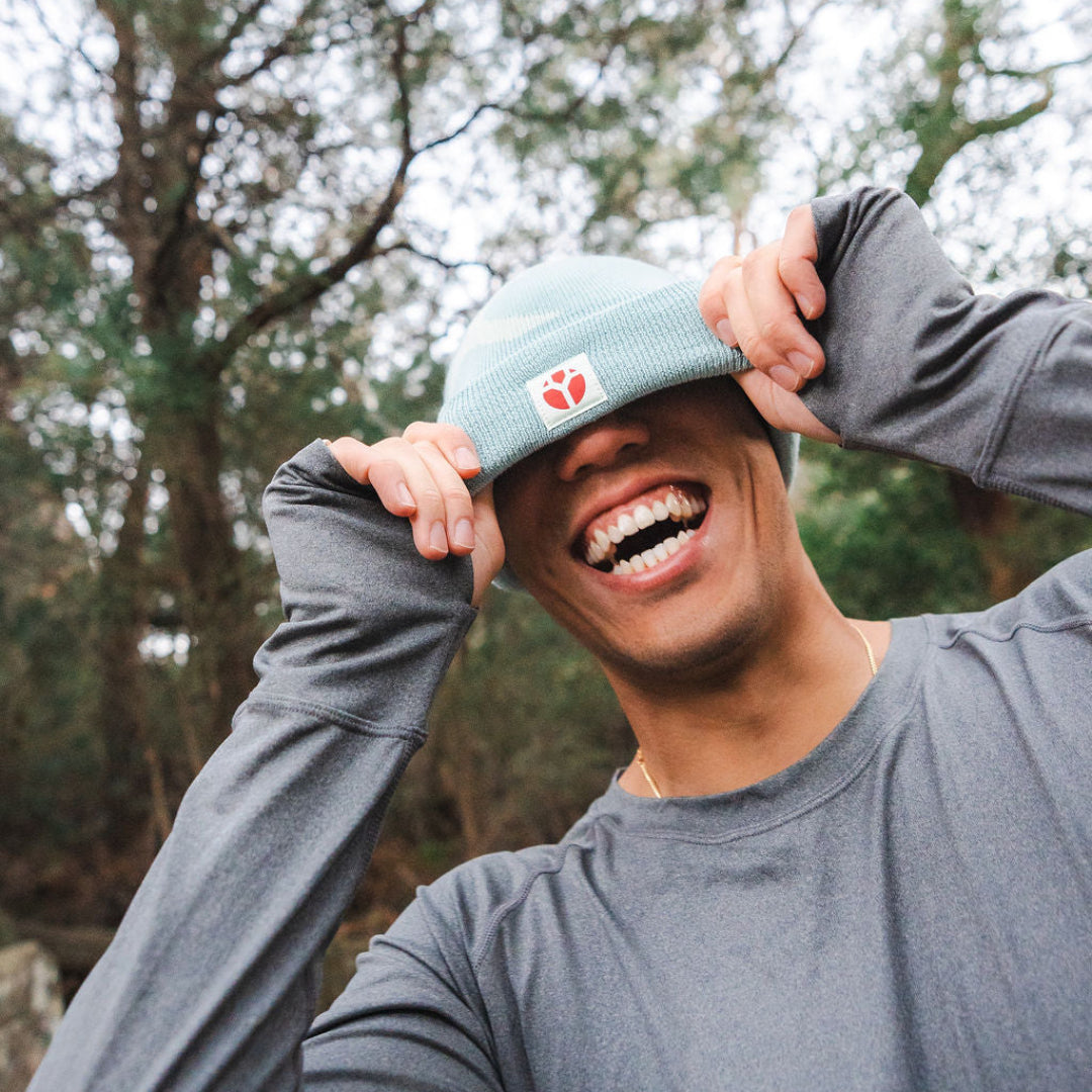 Blue Running Beanie Hat