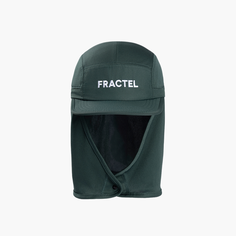 Fractel L-Sonora Legionnaire running hat in green, front view