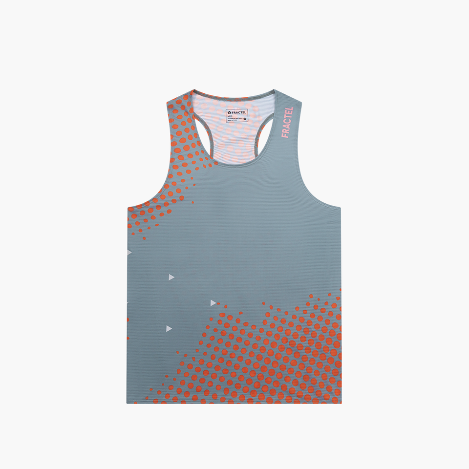 Men's V-ATTRACTOR STEELE Race Singlet, front view