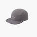A dark gray Fractel 5-panel running cap with a structured crown, flat brim, and light green embroidered logo on the front, shown against a plain white background.