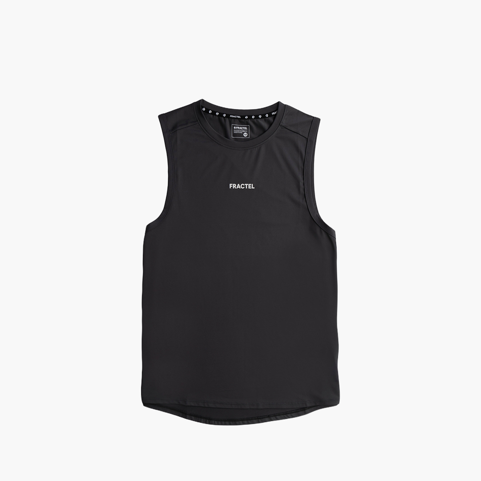 Fractel Slate Grey Men's Running Singlet, front