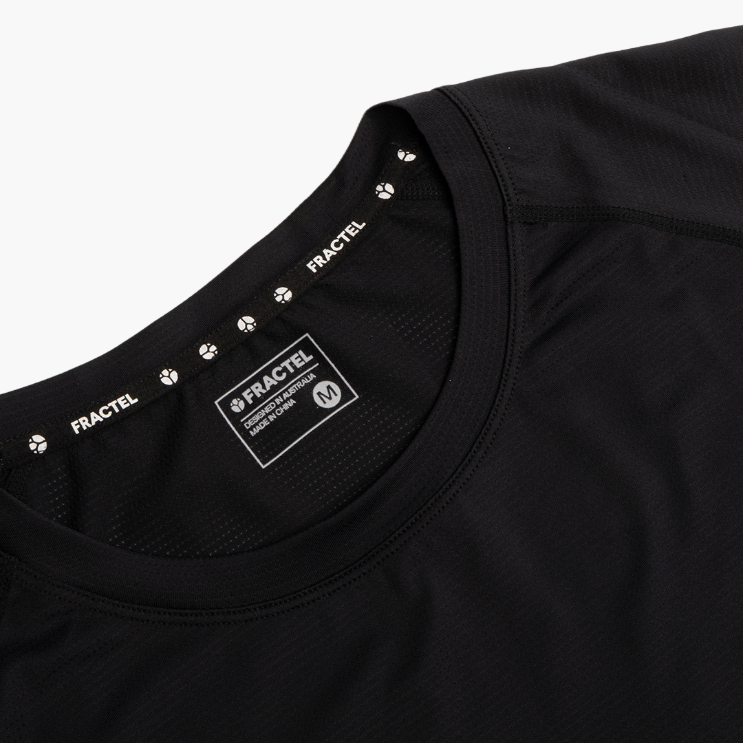 BLACK Mens Velocity Running Tee Zoom 2