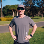 Fractel Men's V-Ossa Running Shirt, grey, front view