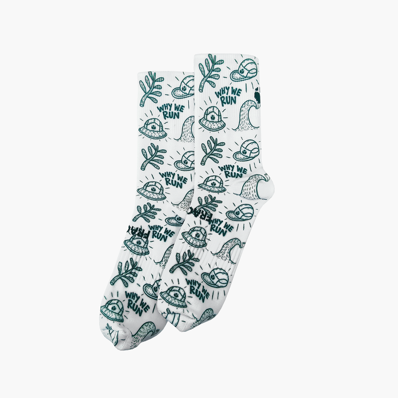 Fractel Sunny Coast performance running socks, front view