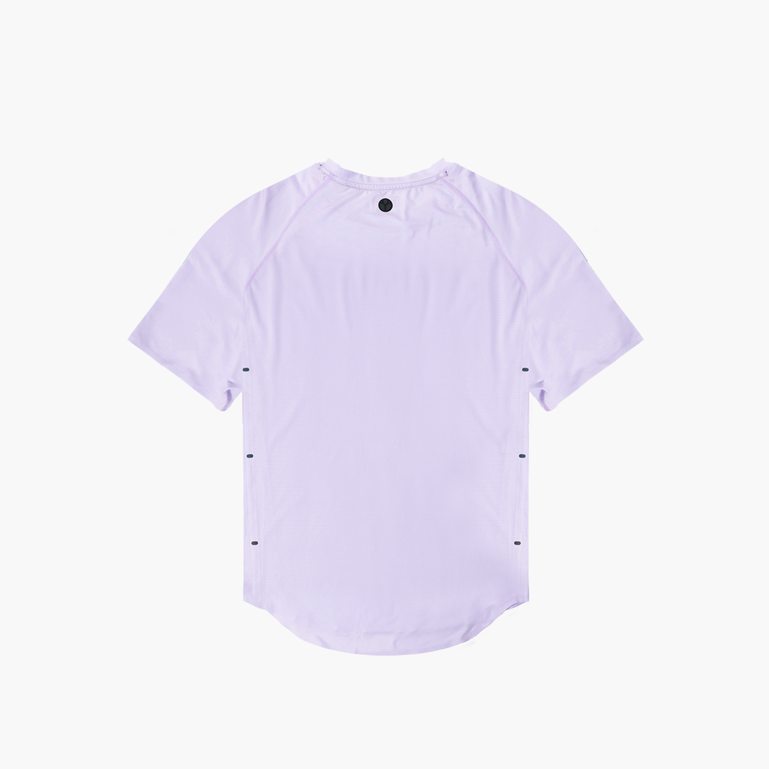 VELOCITY LILAC Womens Velocity Running Tee Back