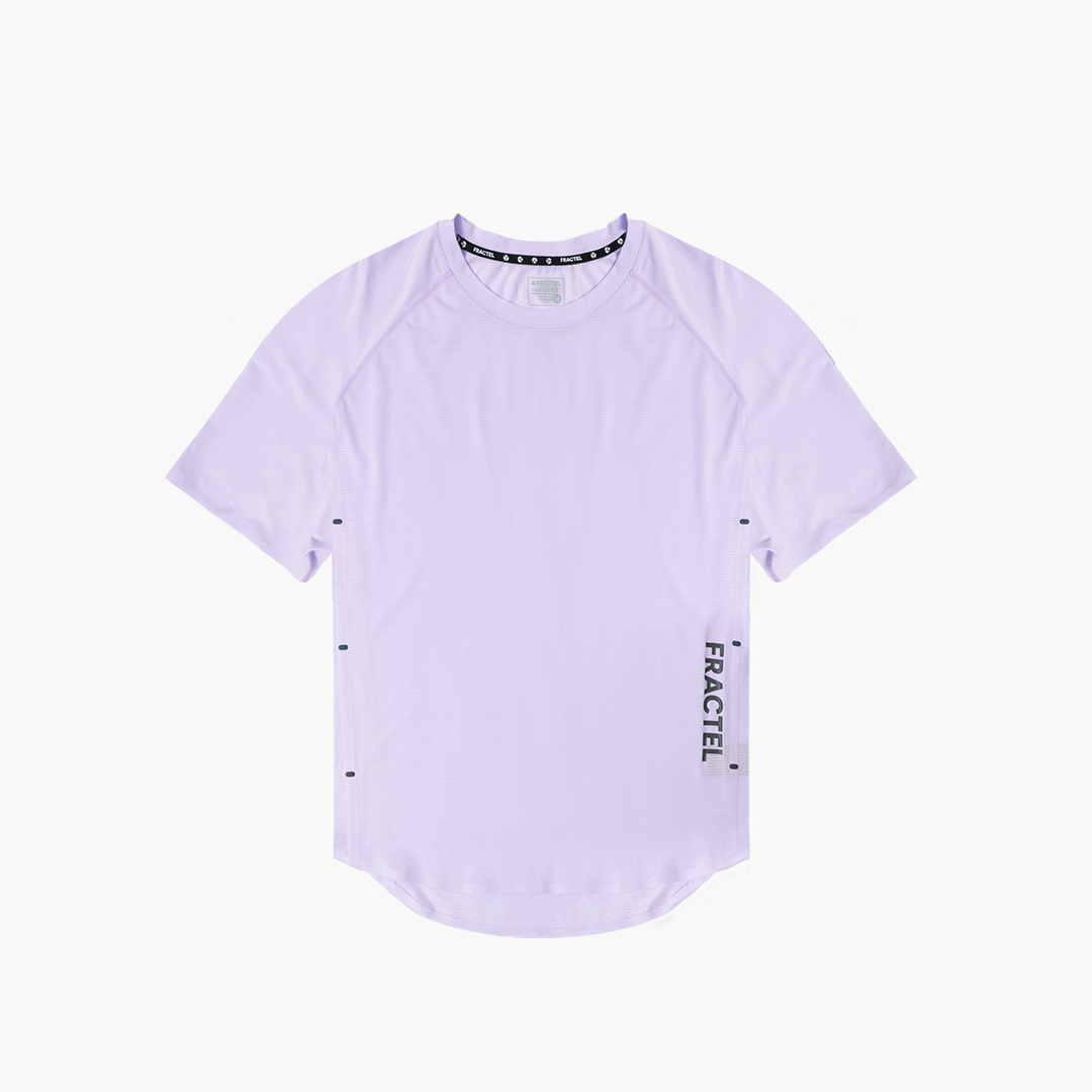 VELOCITY LILAC Womens Velocity Running Tee Front