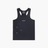 Women's V-BLACK Race Singlet in black, front view