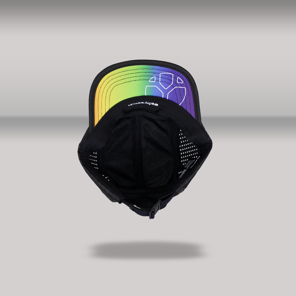 Underside view of a Fractel P-Series cap showing adjustable fit